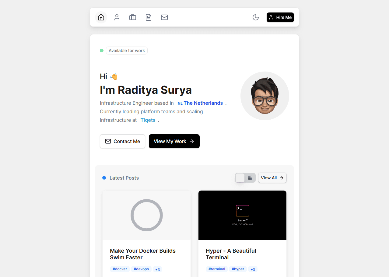 RadityaSurya.com project screenshot